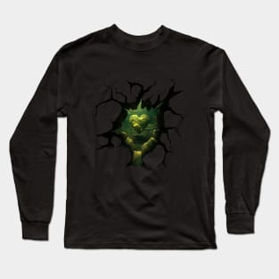 Stone Heart  Anamorphic Illusion  ( Large Print ) Long Sleeve T-Shirt